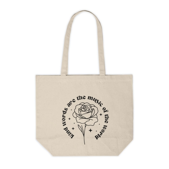 Kind Words Are The Music Of The World Custom Tote Bag - Picture 1 of 3